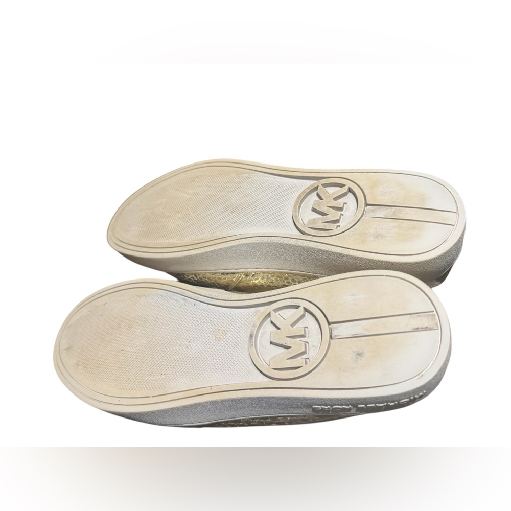 Michael Kors Gold Embellished Slip-On Sneakers - Picture 5 of 15